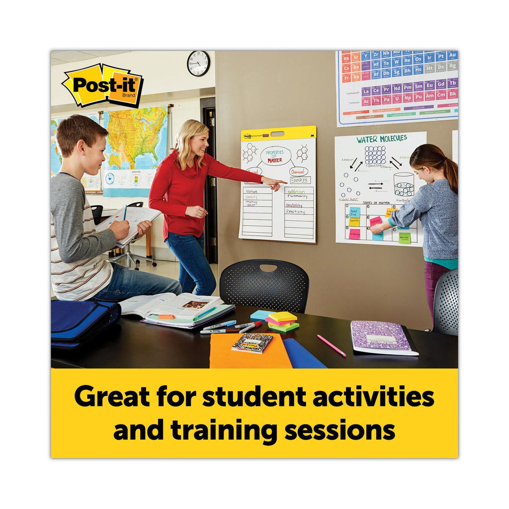 Post-it Self-Stick Wall Pad, Unruled, 20 x 23, White, 20 Sheets/Pad, 2 Pads/Pack, 2 Packs/Carton