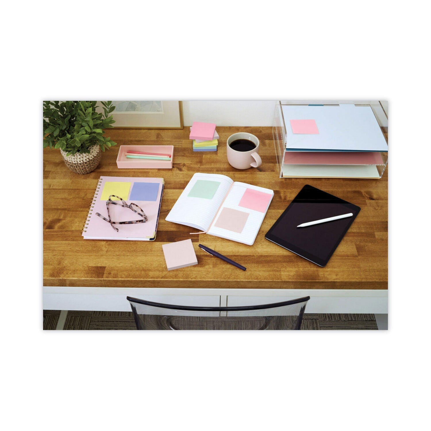 Post-it Original Recycled Note Pads, 3" x 5", Canary Yellow, 100 Sheets/Pad, 12 Pads/Pack