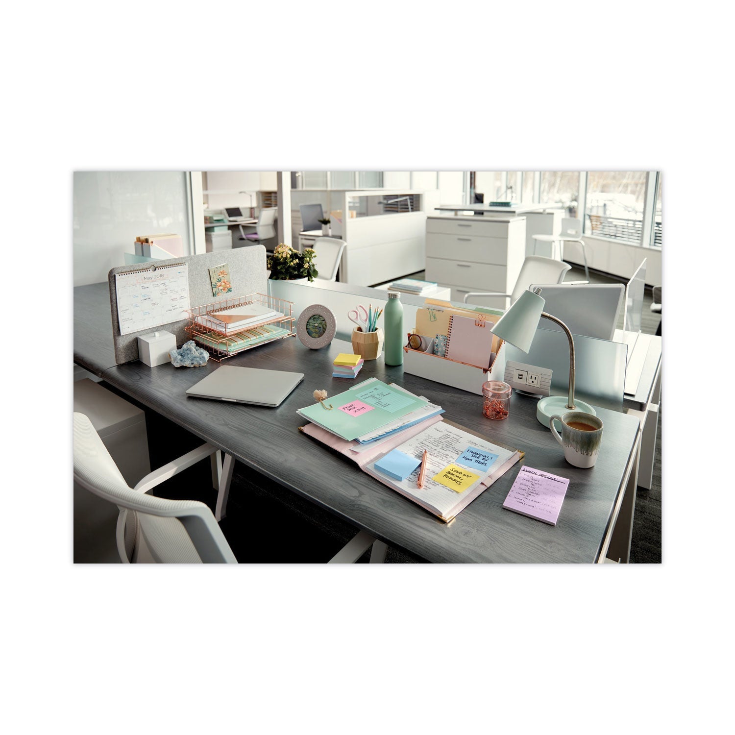 Post-it Original Recycled Note Pads, Note Ruled, 4" x 6", Sweet Sprinkles Collection Colors, 100 Sheets/Pad, 5 Pads/Pack