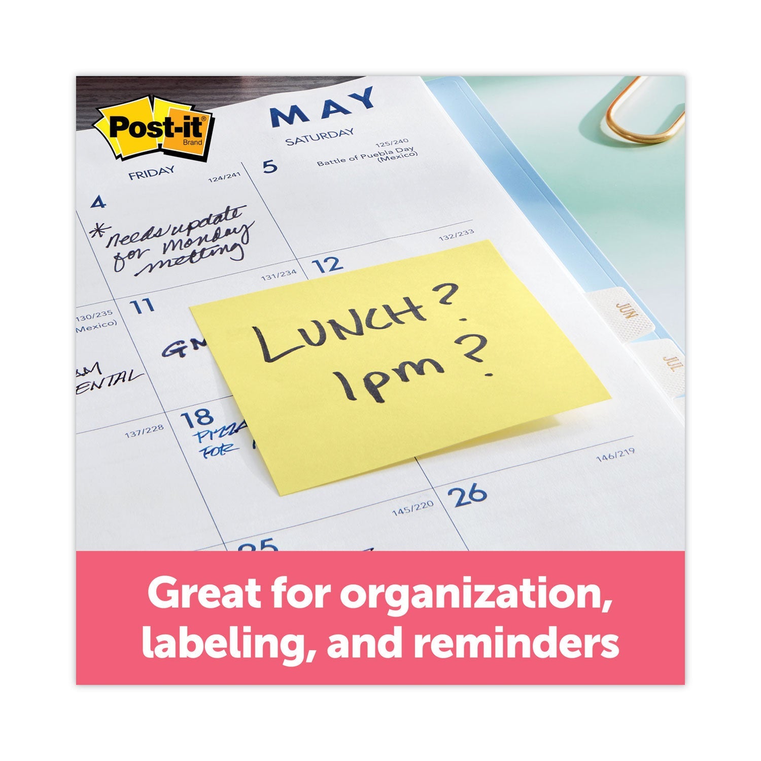 Post-it Original Pads in Canary Yellow, Cabinet Pack, 3" x 3", 90 Sheets/Pad, 18 Pads/Pack