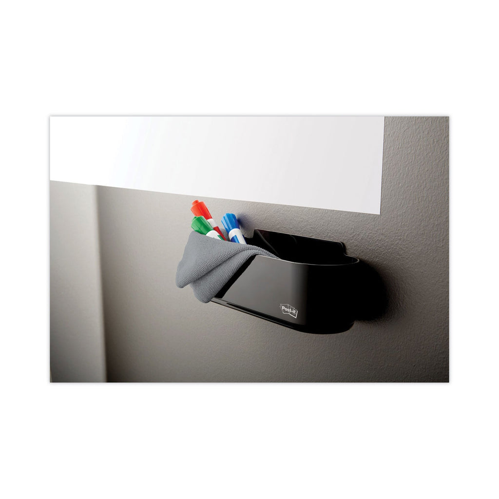 Post-it Dry Erase Accessory Tray, 8.5 x 3 x 5.25, Black
