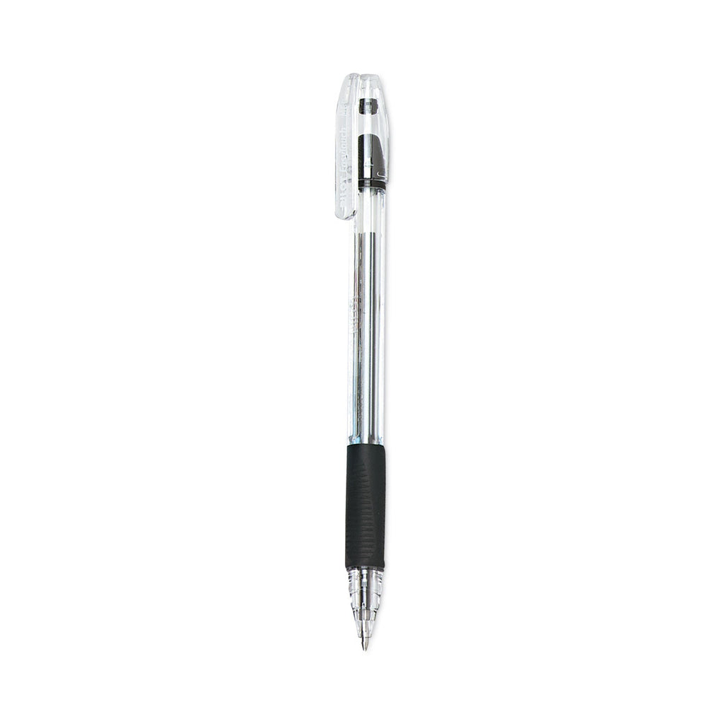 Pilot EasyTouch Ballpoint Pen, Stick, Medium 1 mm, Black Ink, Clear Barrel, Dozen