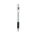 Pilot EasyTouch Ballpoint Pen, Stick, Medium 1 mm, Black Ink, Clear Barrel, Dozen