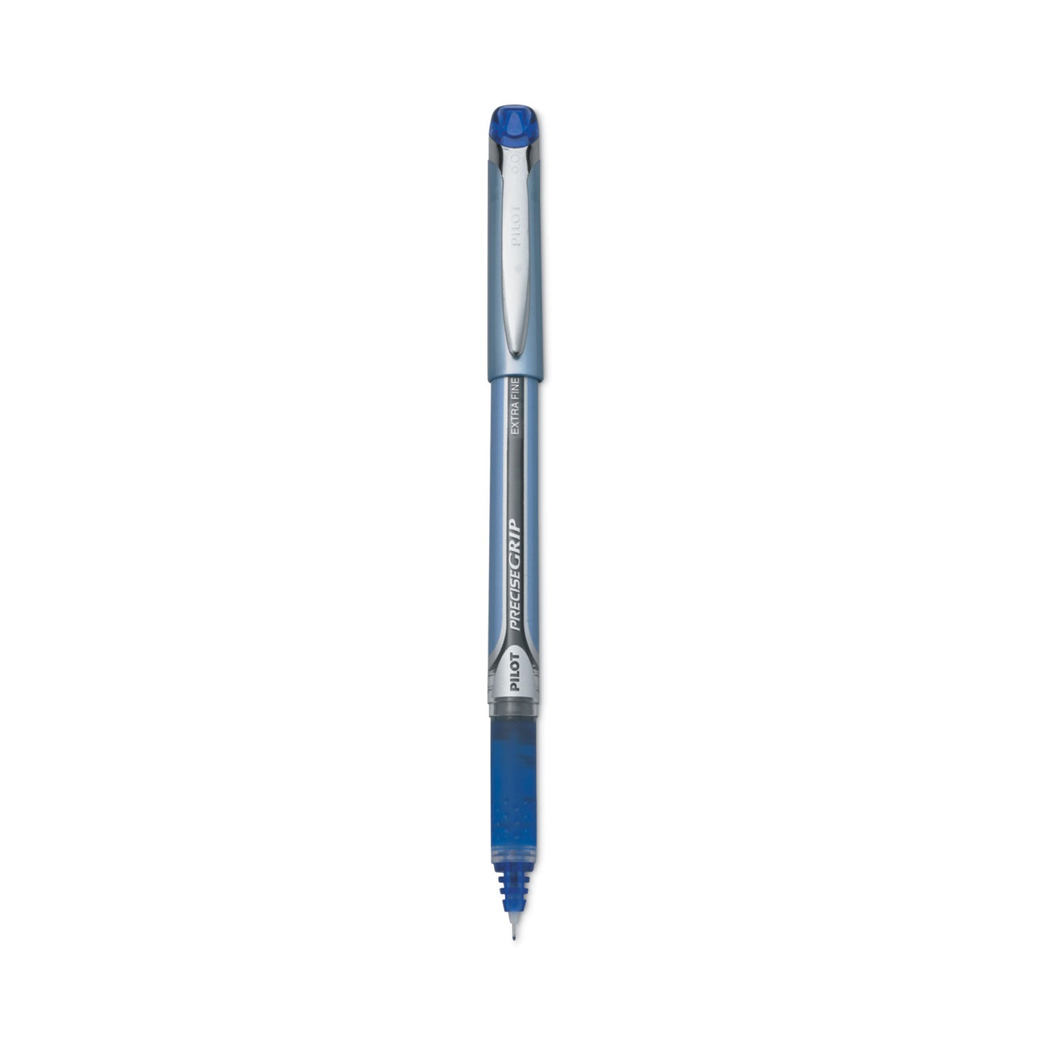 Pilot Precise Grip Roller Ball Pen, Stick, Extra-Fine 0.5 mm, Blue Ink, Blue Barrel