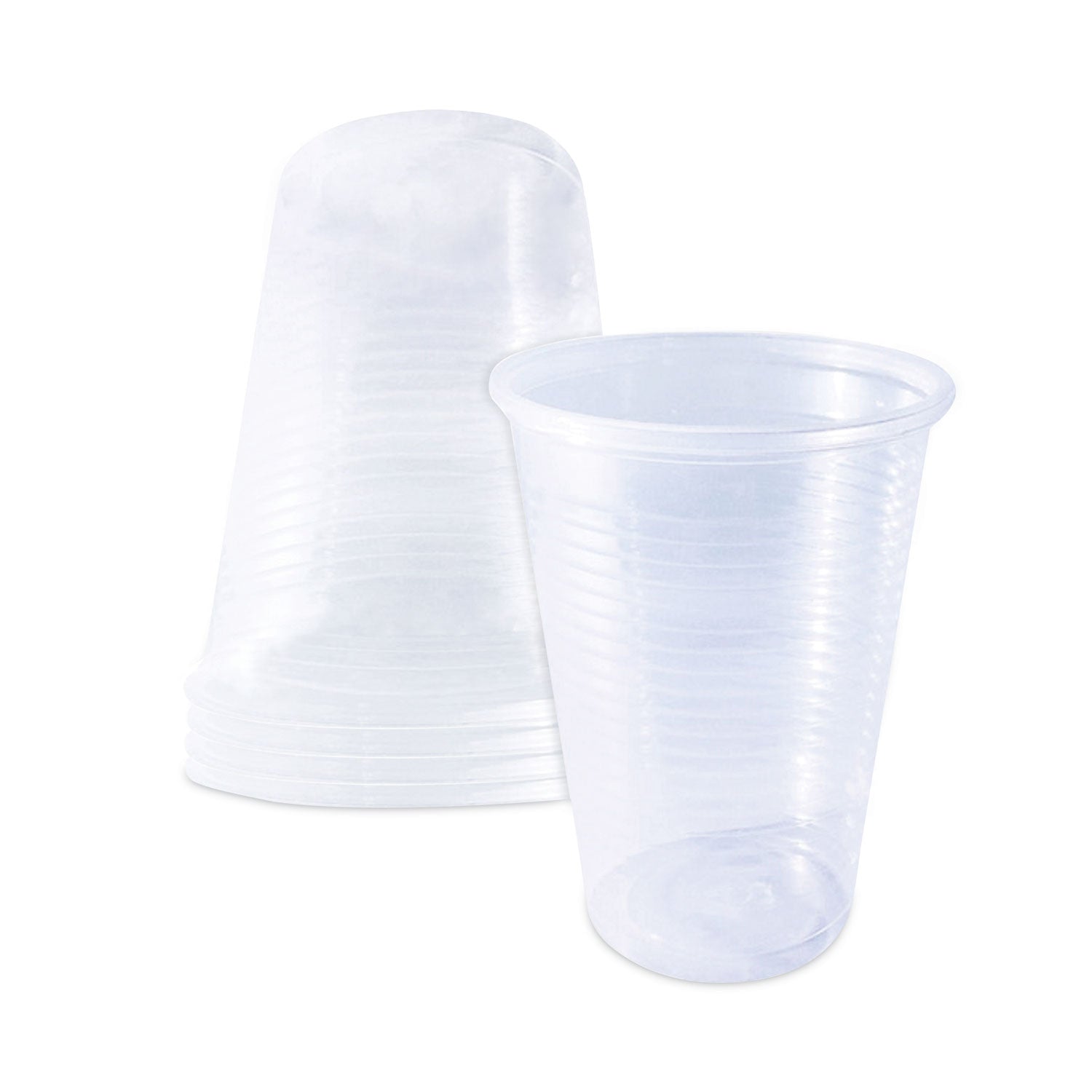 Plastifar Plastic Cold Cups, 3 oz, Translucent, 2,400/Carton