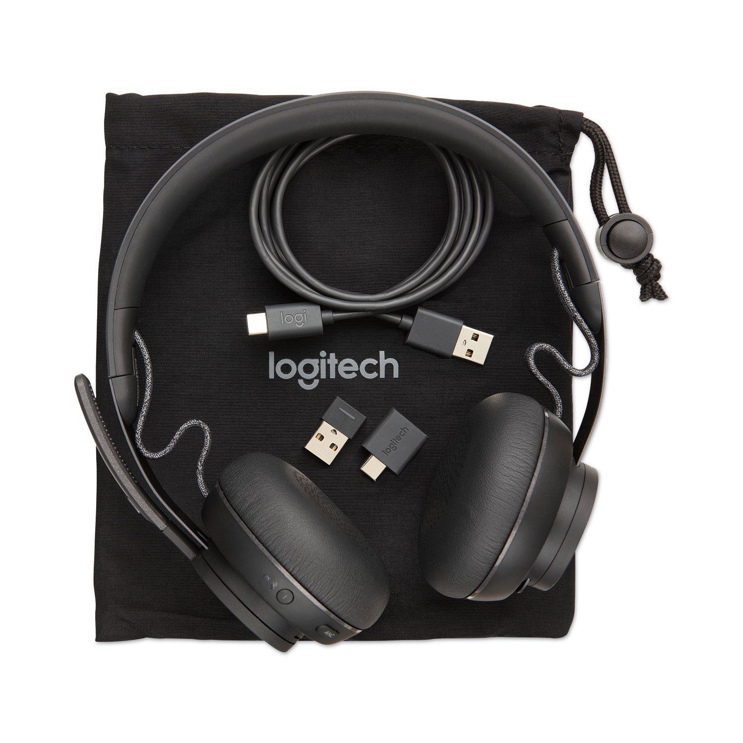 Logitech Zone Wireless Plus-UC Binaural Over-the-Head Headset,  Black