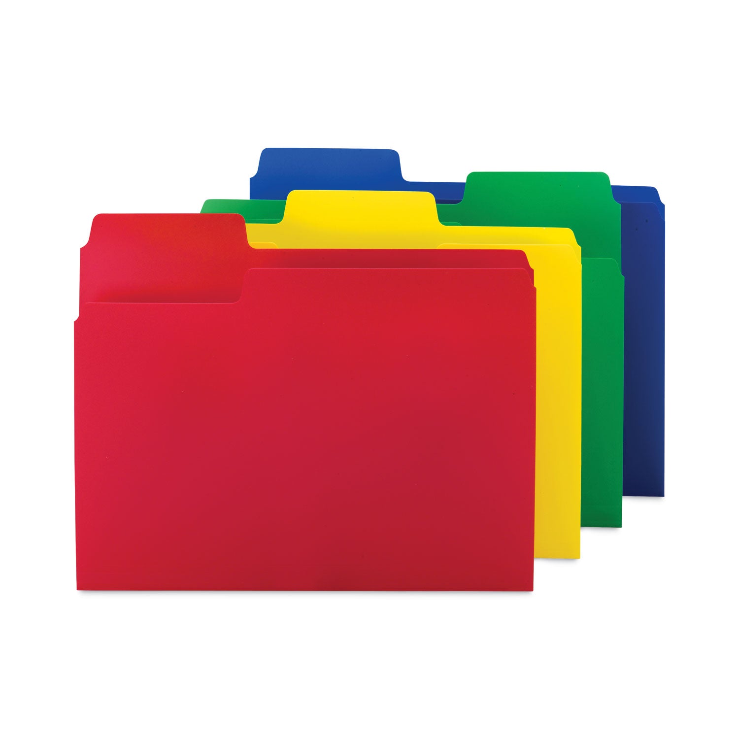 Smead SuperTab Top Tab File Folders, 1/3-Cut Tabs: Assorted, Letter Size, 0.75" Expansion, Polypropylene, 12/Pack