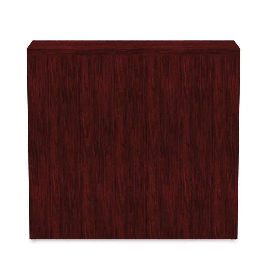 Alera Valencia Series Bookcase, Two-Shelf, 31.75w x 14d x 29.5h, Mahogany