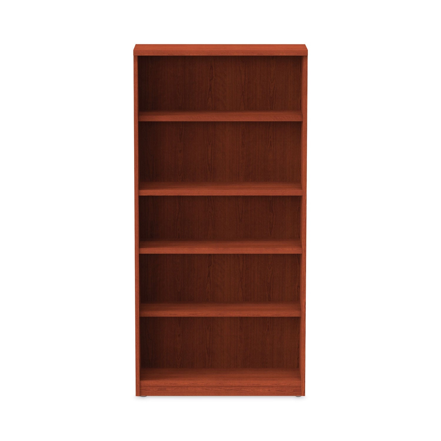 Alera Valencia Series Bookcase, Five-Shelf, 31.75w x 14d x 64.75h, Medium Cherry