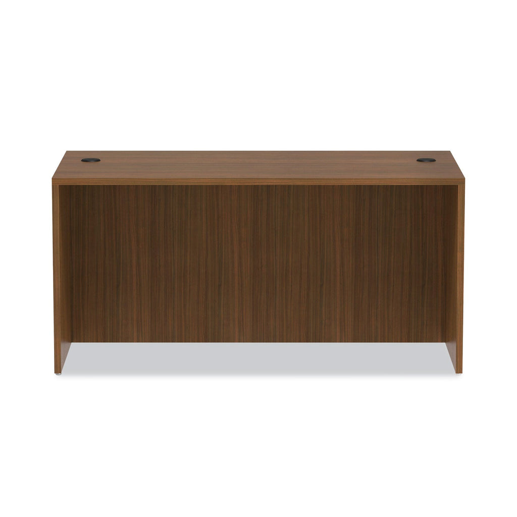 Alera Valencia Series Straight Front Desk Shell, 59.13" x 29.5" x 29.63", Modern Walnut