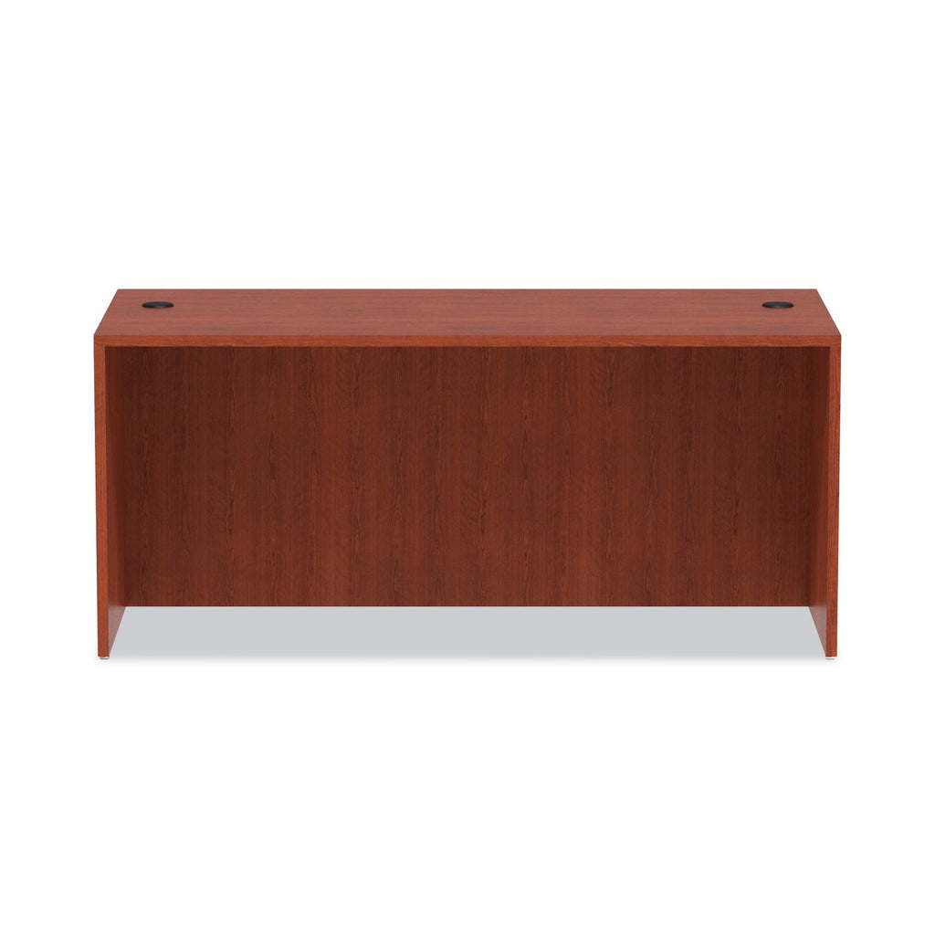 Alera Valencia Series Straight Front Desk Shell, 65" x 29.5" x 29.63", Medium Cherry
