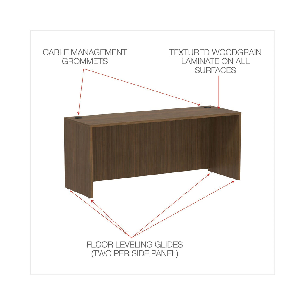 Alera Valencia Series Credenza Shell, 70.88w x 23.63d x 29.5h, Modern Walnut