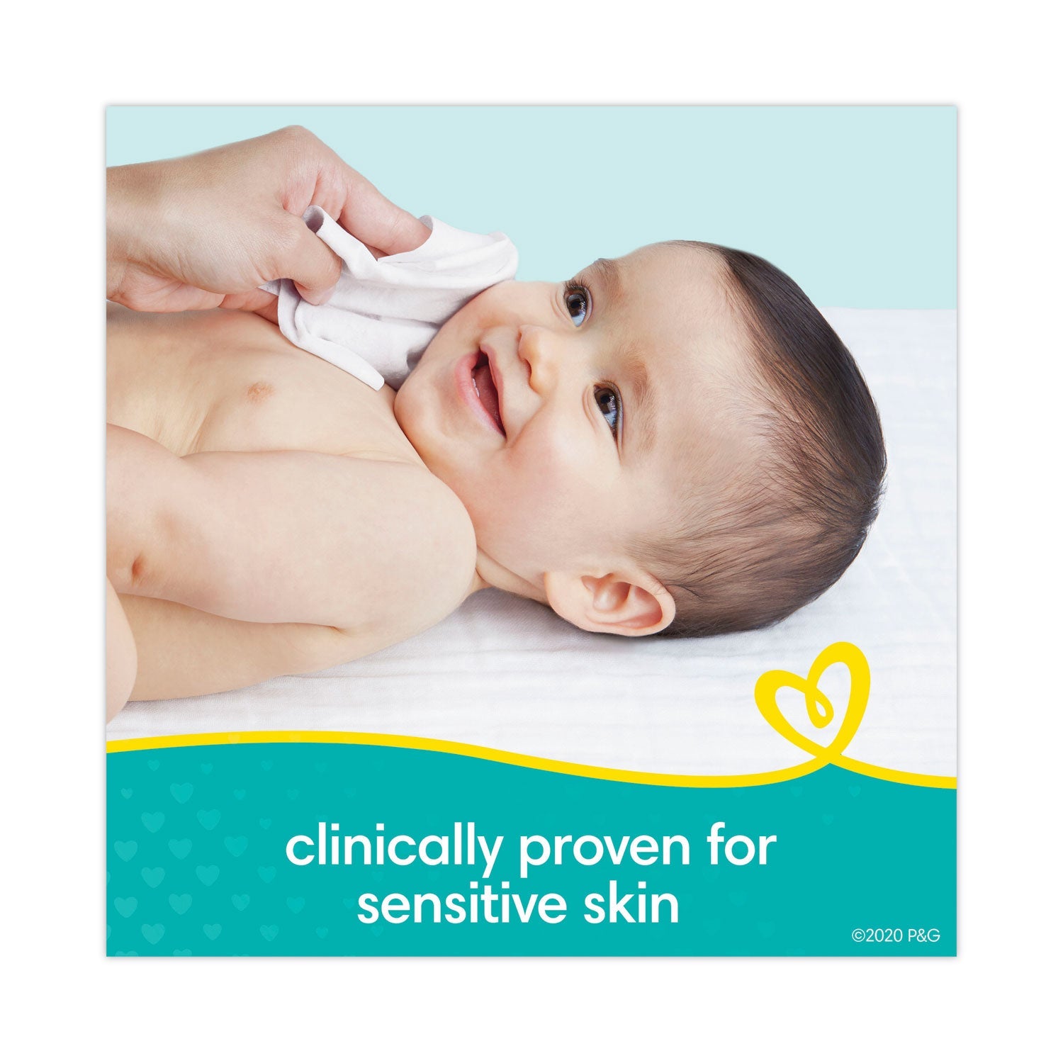 Pampers Sensitive Baby Wipes, 6.8 x 7,  Unscented, White, 56/Pack