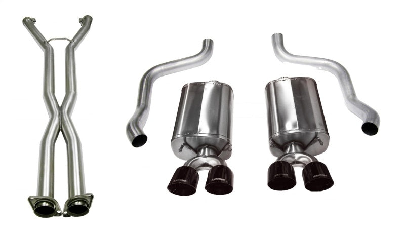 Corsa Performance 2.5" Cat-Back Dual Rear Exit With Twin 3.5" Black Tips
