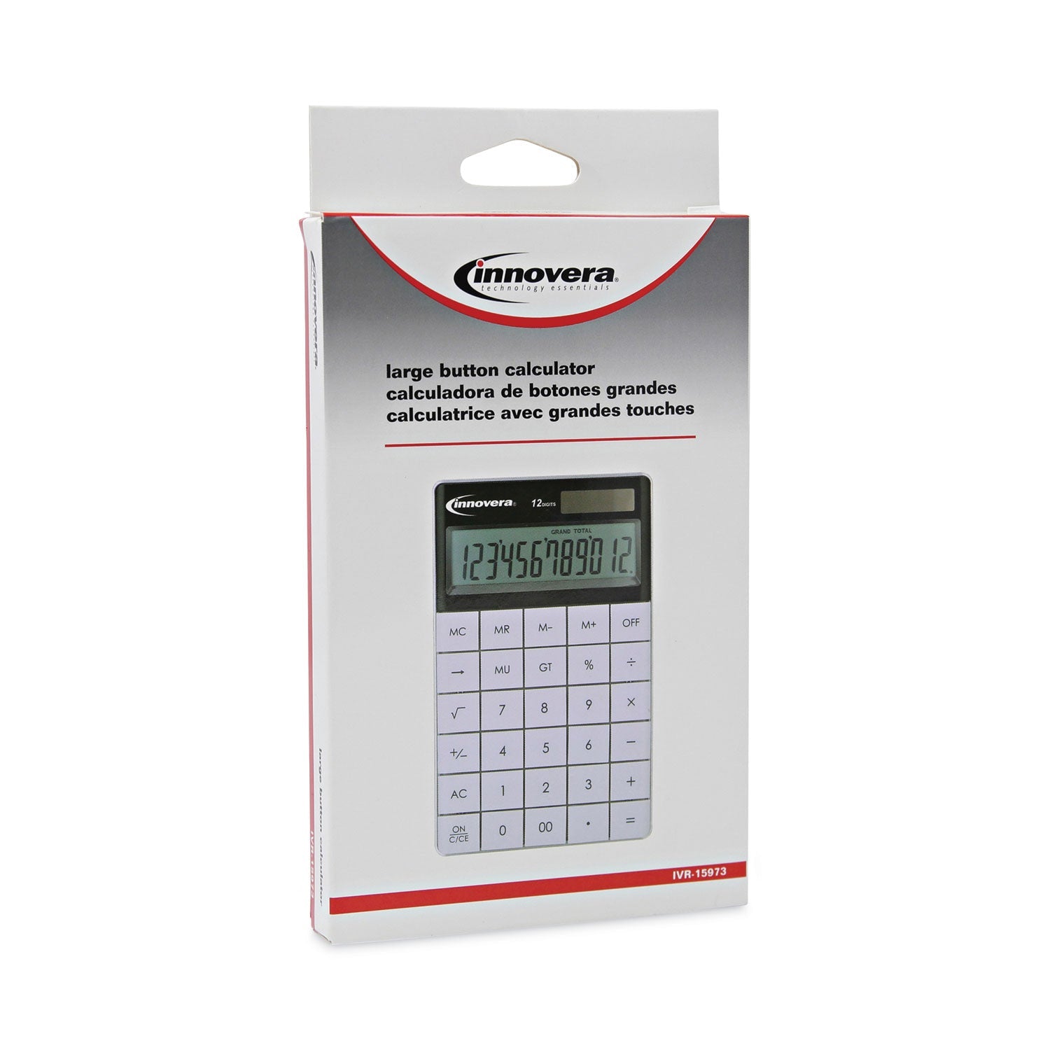 Innovera 15973 Large Button Calculator, 12-Digit LCD