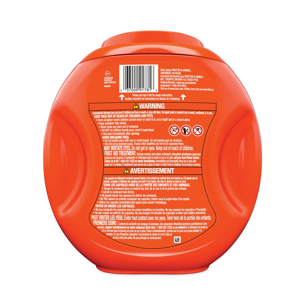 Tide Pods, Spring Meadow, 81 Pods/Tub, 4 Tubs/Carton