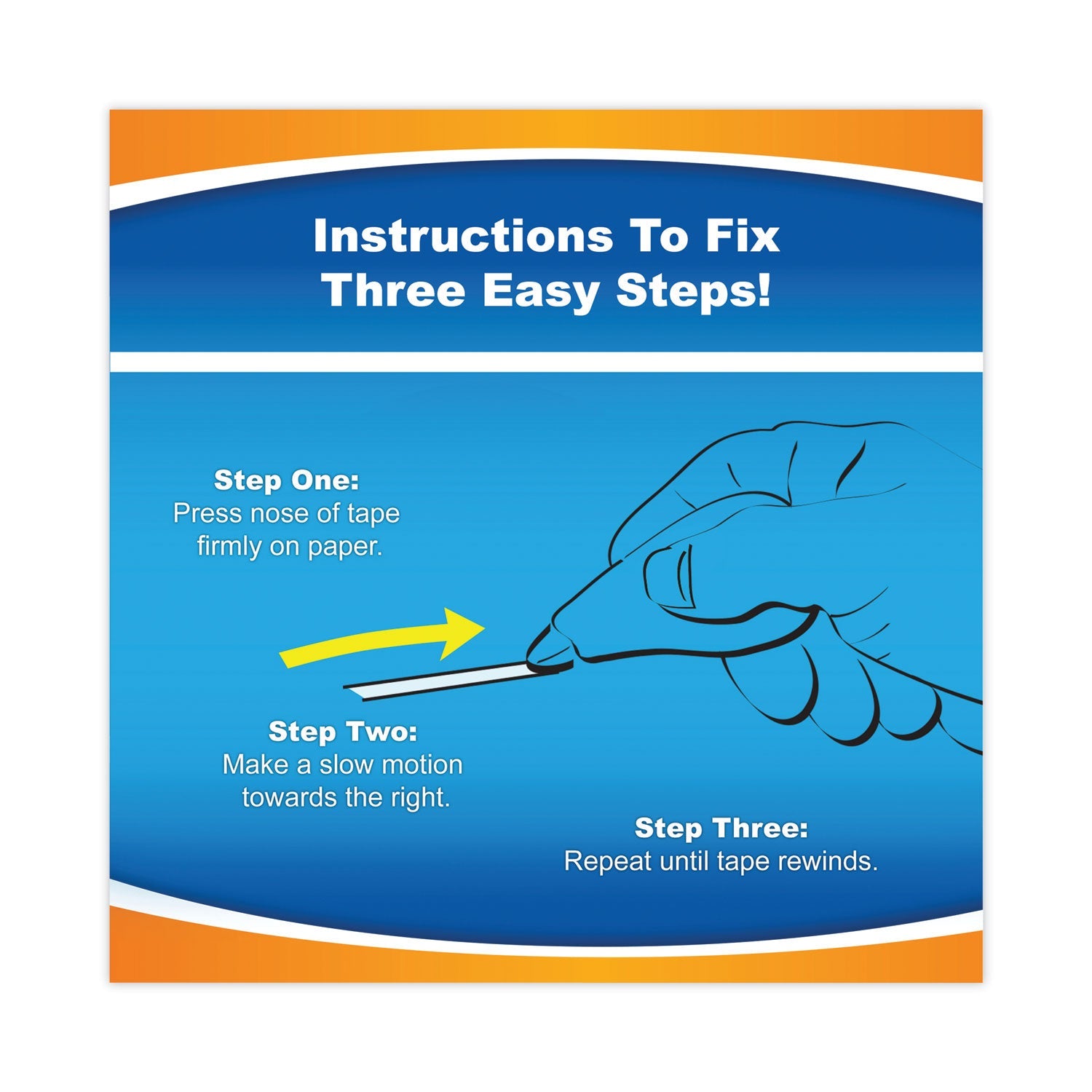 BIC Wite-Out EZ Correct Correction Tape Value Pack, Non-Refillable, Blue/Orange Applicators, 0.17" x 472", 18/Pack
