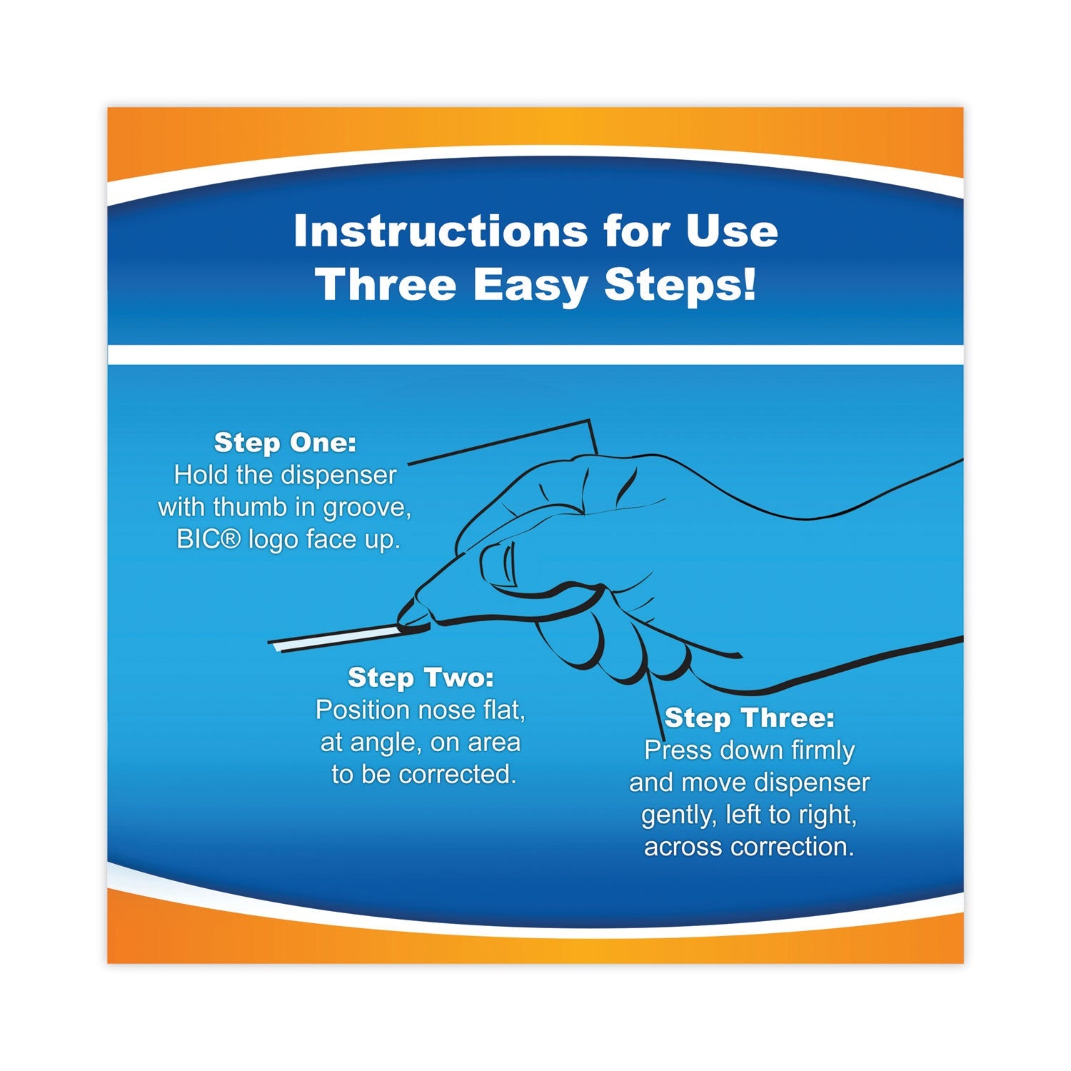 BIC Wite-Out EZ Correct Correction Tape Value Pack, Non-Refillable, Blue/Orange Applicators, 0.17" x 472", 18/Pack