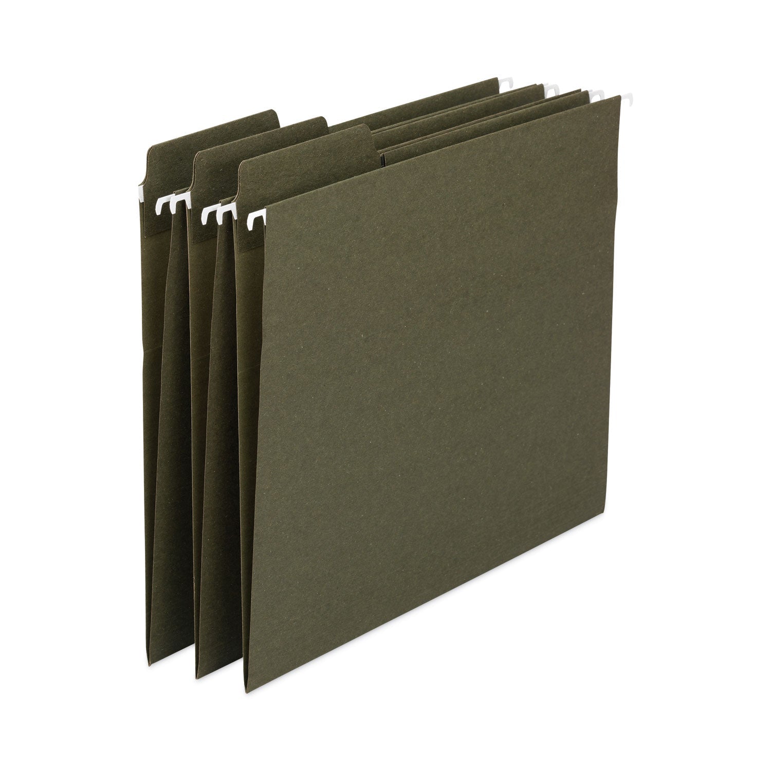 Smead FasTab Hanging Folders, Letter Size, 1/3-Cut Tabs, Standard Green, 20/Box