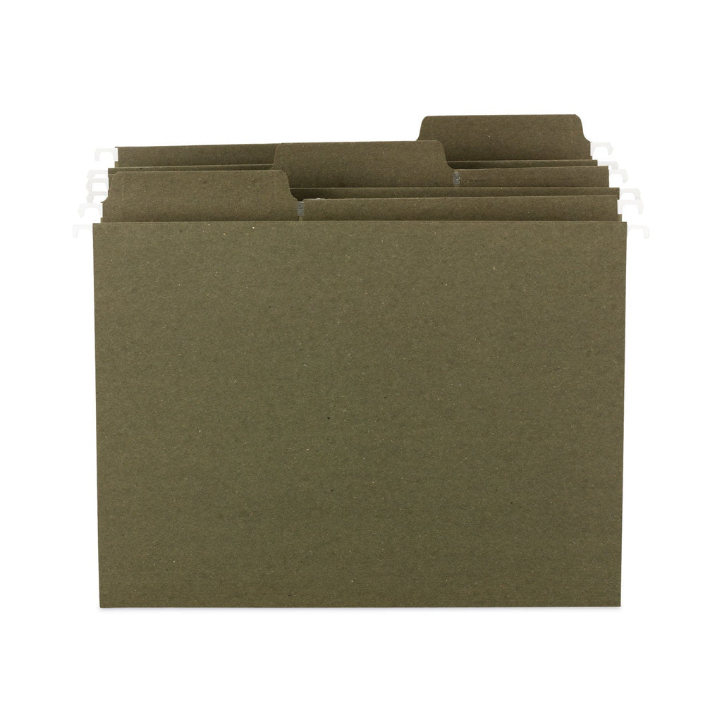Smead FasTab Hanging Folders, Letter Size, 1/3-Cut Tabs, Standard Green, 20/Box