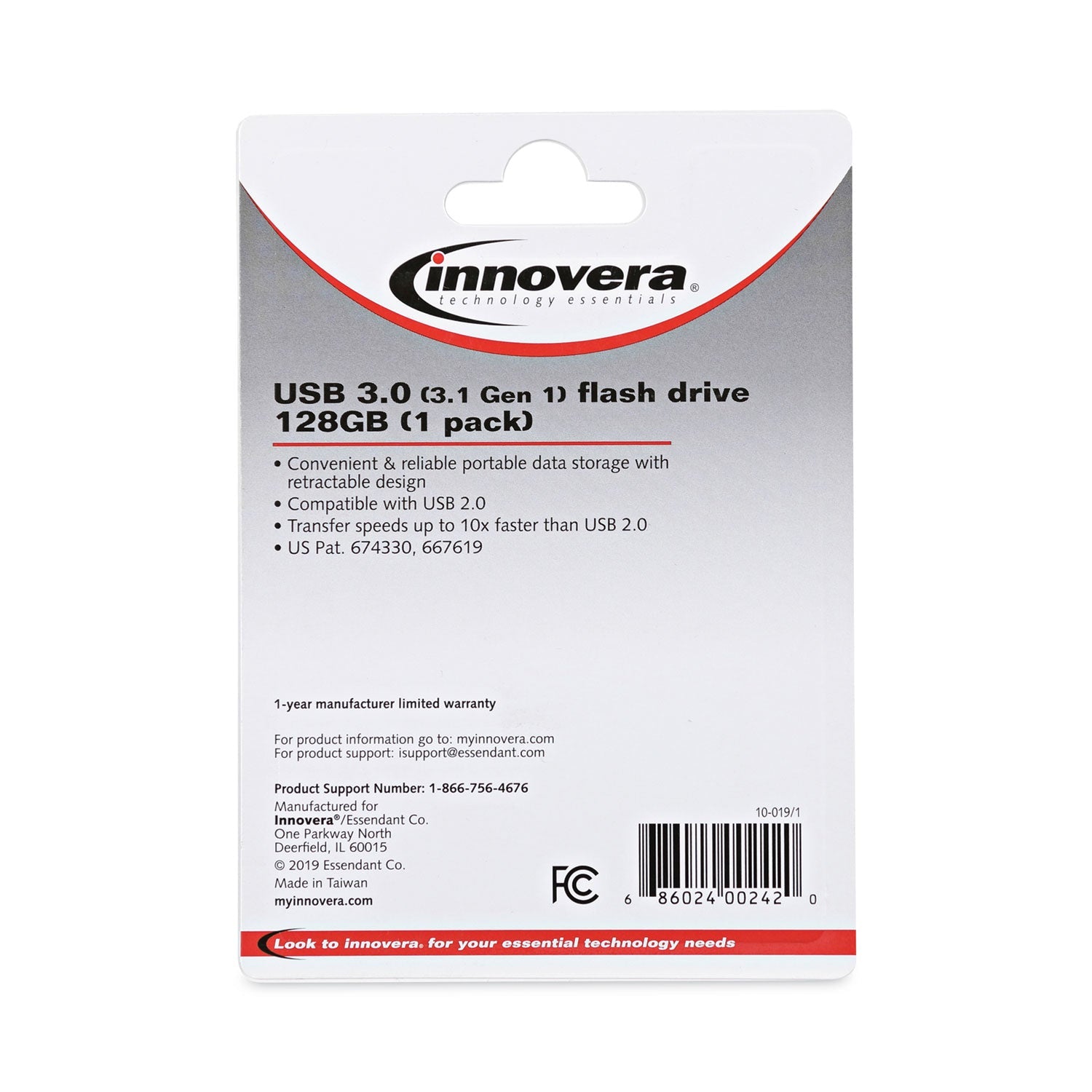 Innovera USB 3.0 Flash Drive, 128 GB