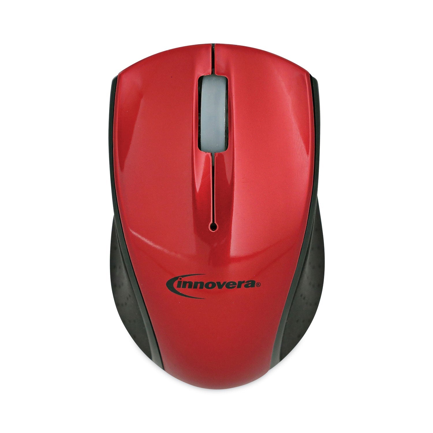 Innovera Mini Wireless Optical Mouse, 2.4 GHz Frequency/30 ft Wireless Range, Left/Right Hand Use, Red/Black