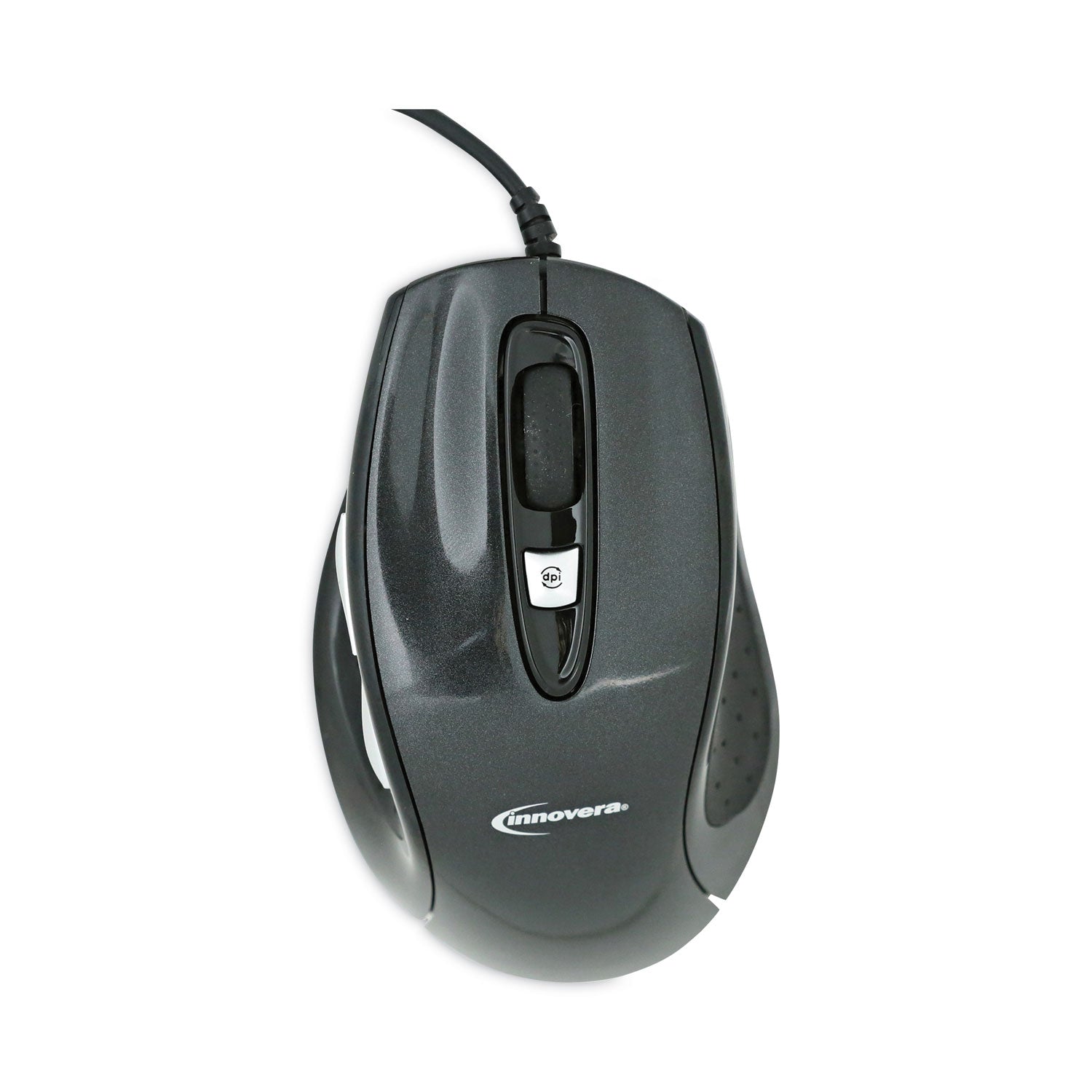 Innovera Full-Size Wired Optical Mouse, USB 2.0, Right Hand Use, Black