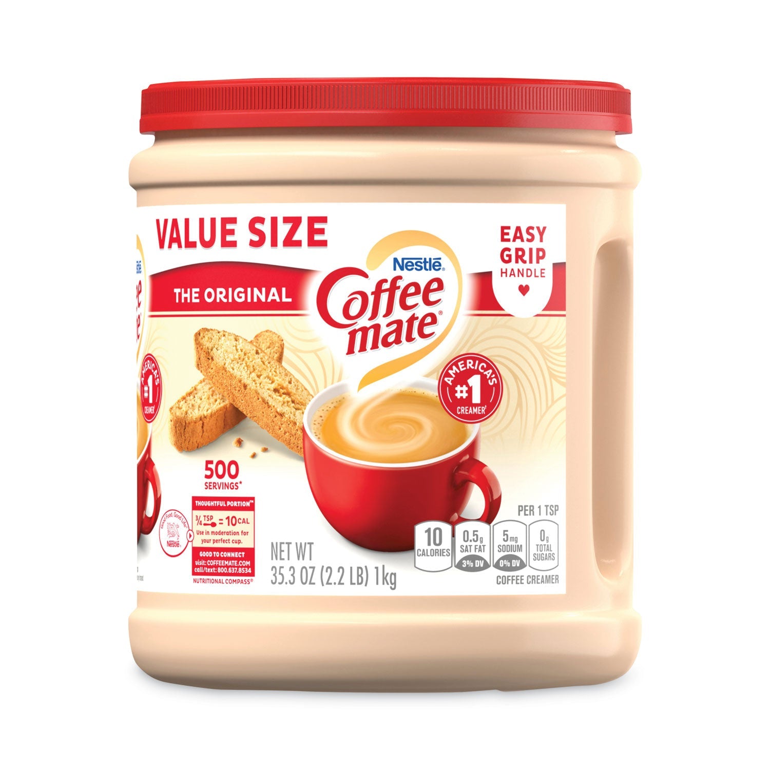 Coffee mate Powdered Creamer Value Size, Original, 35.3 oz Canister, 6/Carton