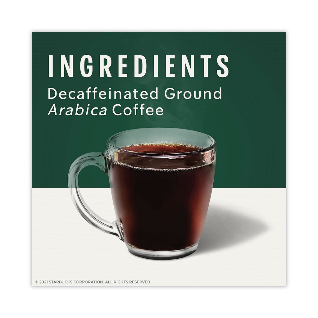 Starbucks Whole Bean Coffee, Decaffeinated Pike Place Roast, 1 lb Bag, 6/Carton
