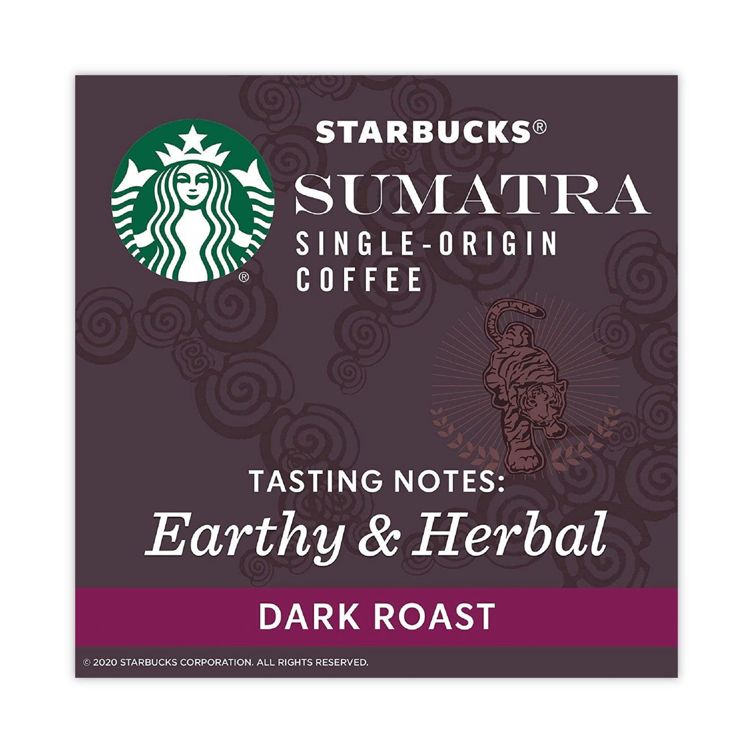 Starbucks Sumatra Coffee K-Cups, Sumatran, K-Cup, 96/Box