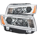 Anzo 2014-2015 Jeep Grand Cherokee Projector Headlightsw/Plank Style Design