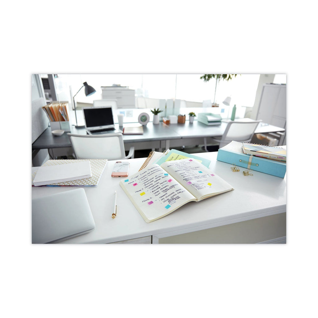 Post-it Standard Page Flags in Dispenser, Bright Pink, 100 Flags/Dispenser