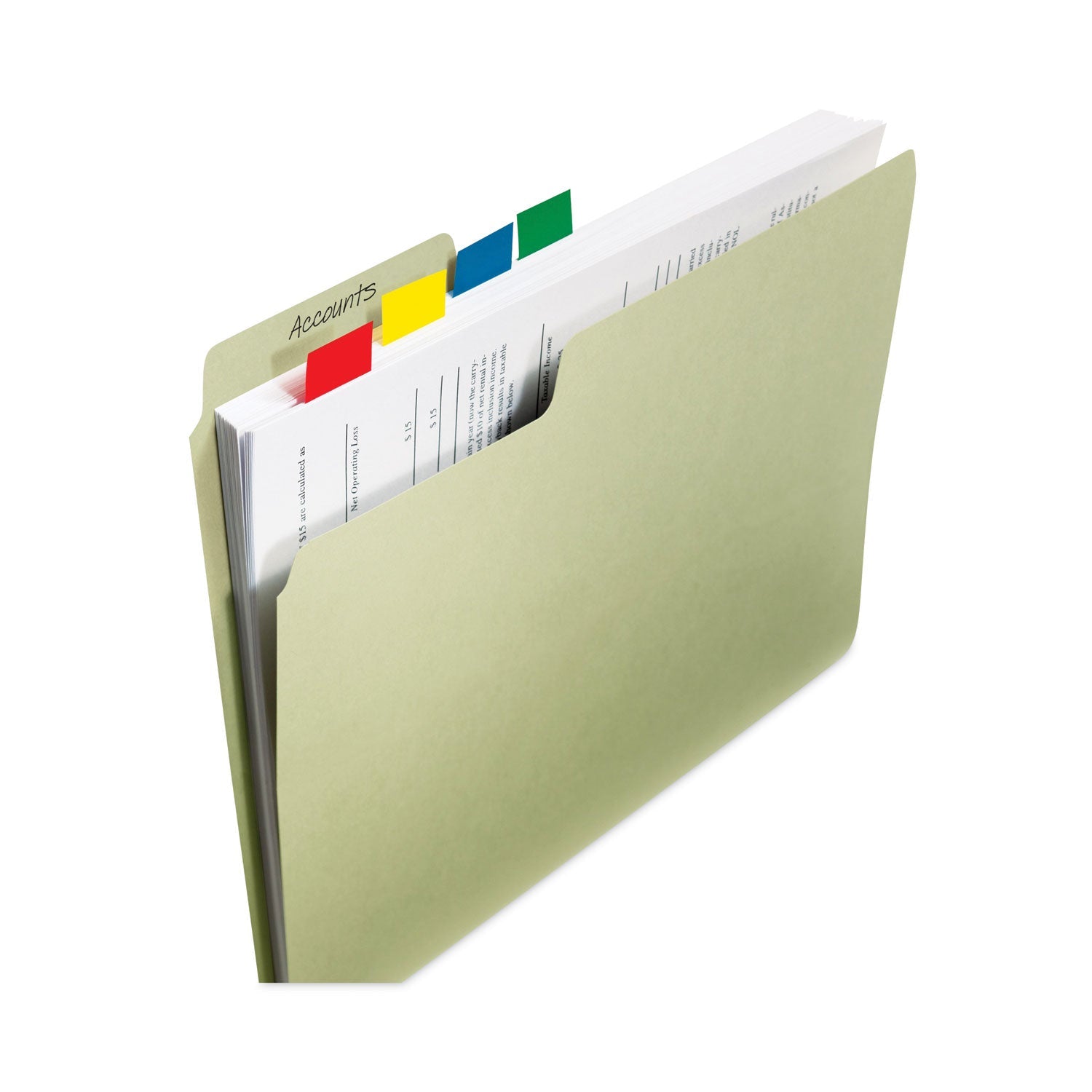 Post-it Standard Page Flags in Dispenser, Green, 100 Flags/Dispenser