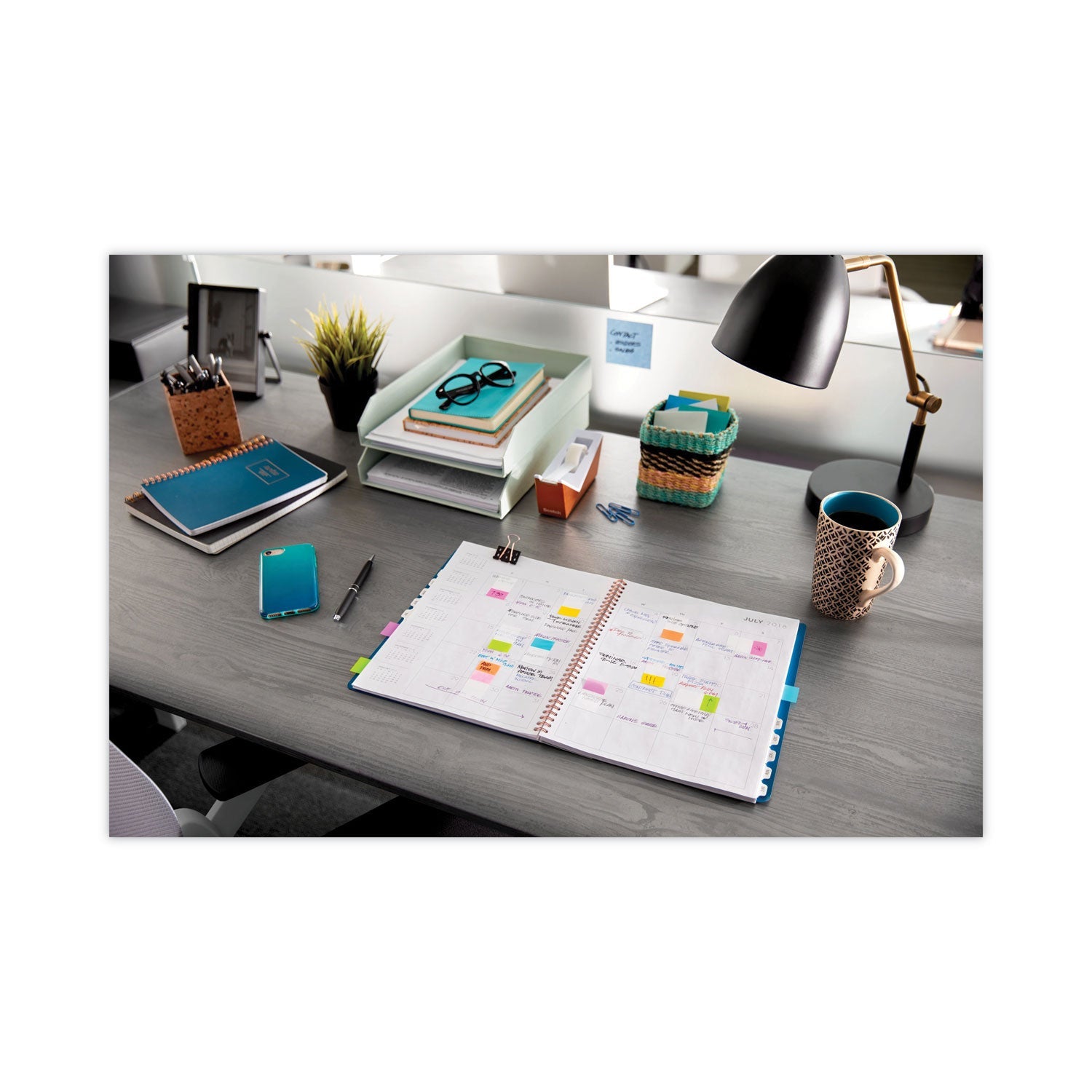 Post-it Standard Page Flags in Dispenser, Green, 100 Flags/Dispenser