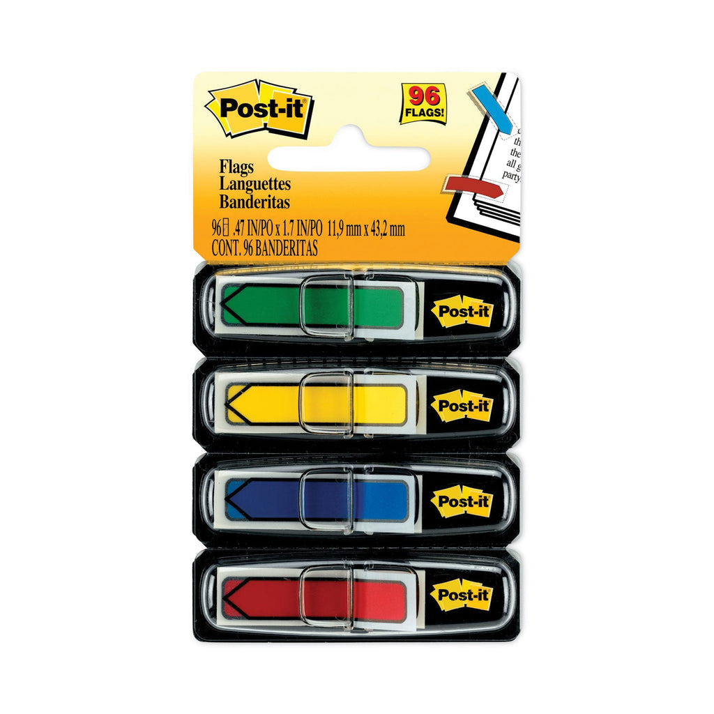 Post-it Arrow 0.5" Page Flags, Assorted Primary, 24/Color, 96 Flags/Pack
