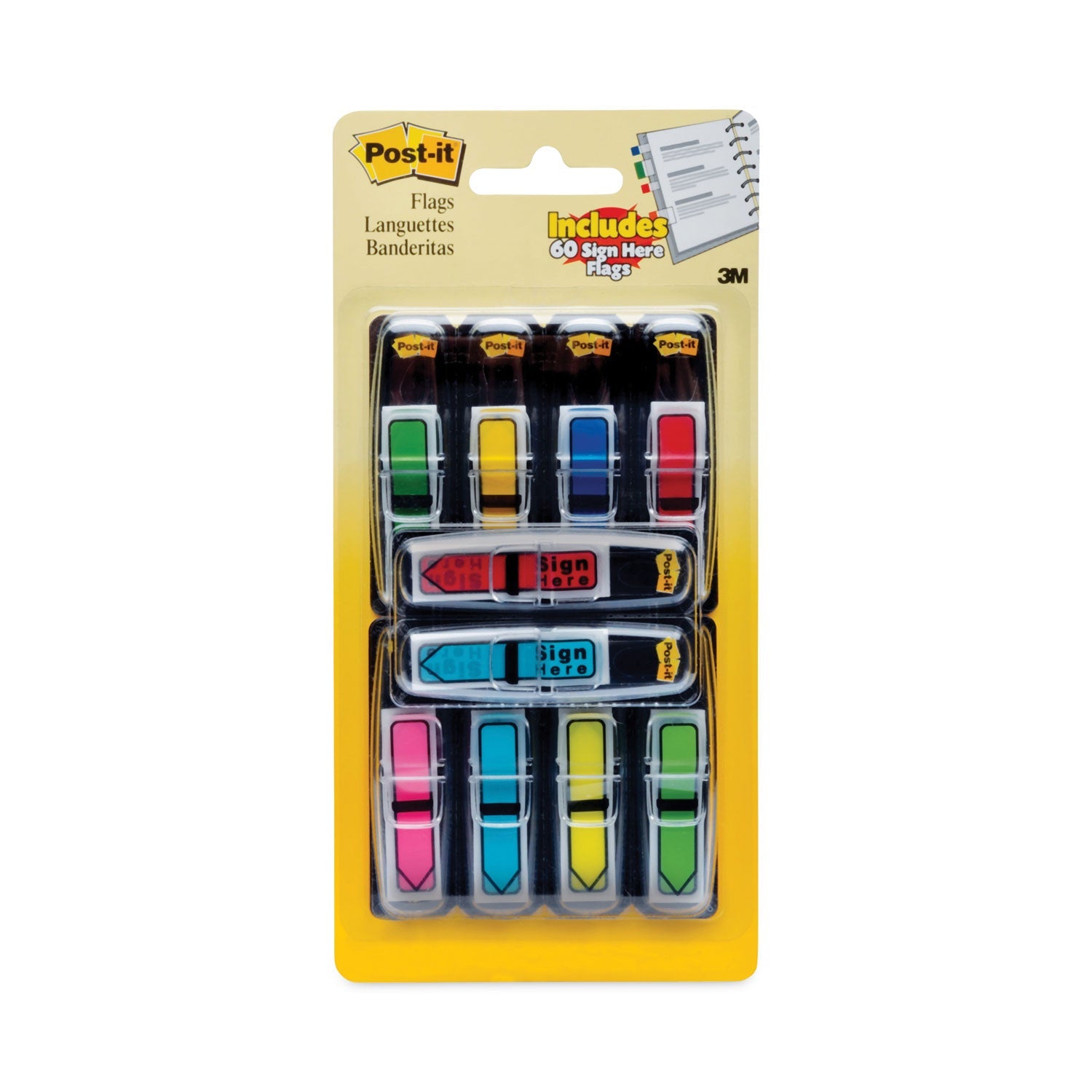 Post-it Arrow 0.5" Page Flags, Assorted Primary/Brights, 252/Pack