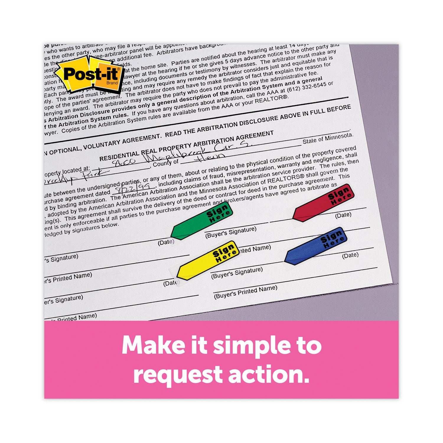 Post-it Arrow 0.5" Page Flags, Assorted Primary/Brights, 252/Pack