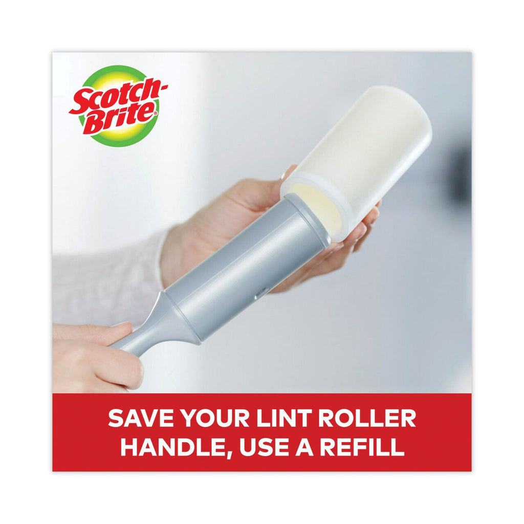 Scotch-Brite Lint Roller, Heavy-Duty Handle, 30 Sheets/Roller