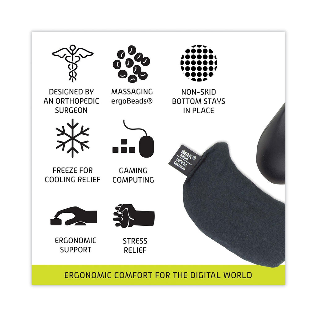 IMAK Le Petit Mouse Wrist Cushion, 4.25 x 2.5, Black