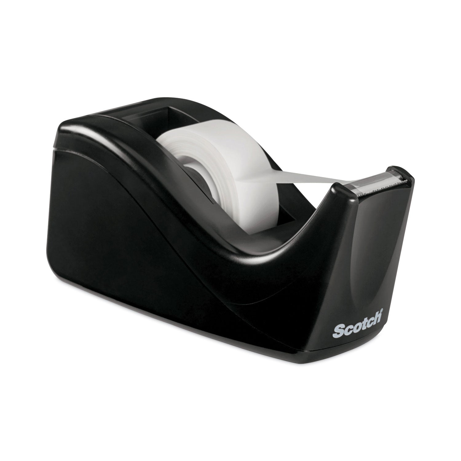 Scotch Value Desktop Tape Dispenser, 1" Core, Two-Tone Black