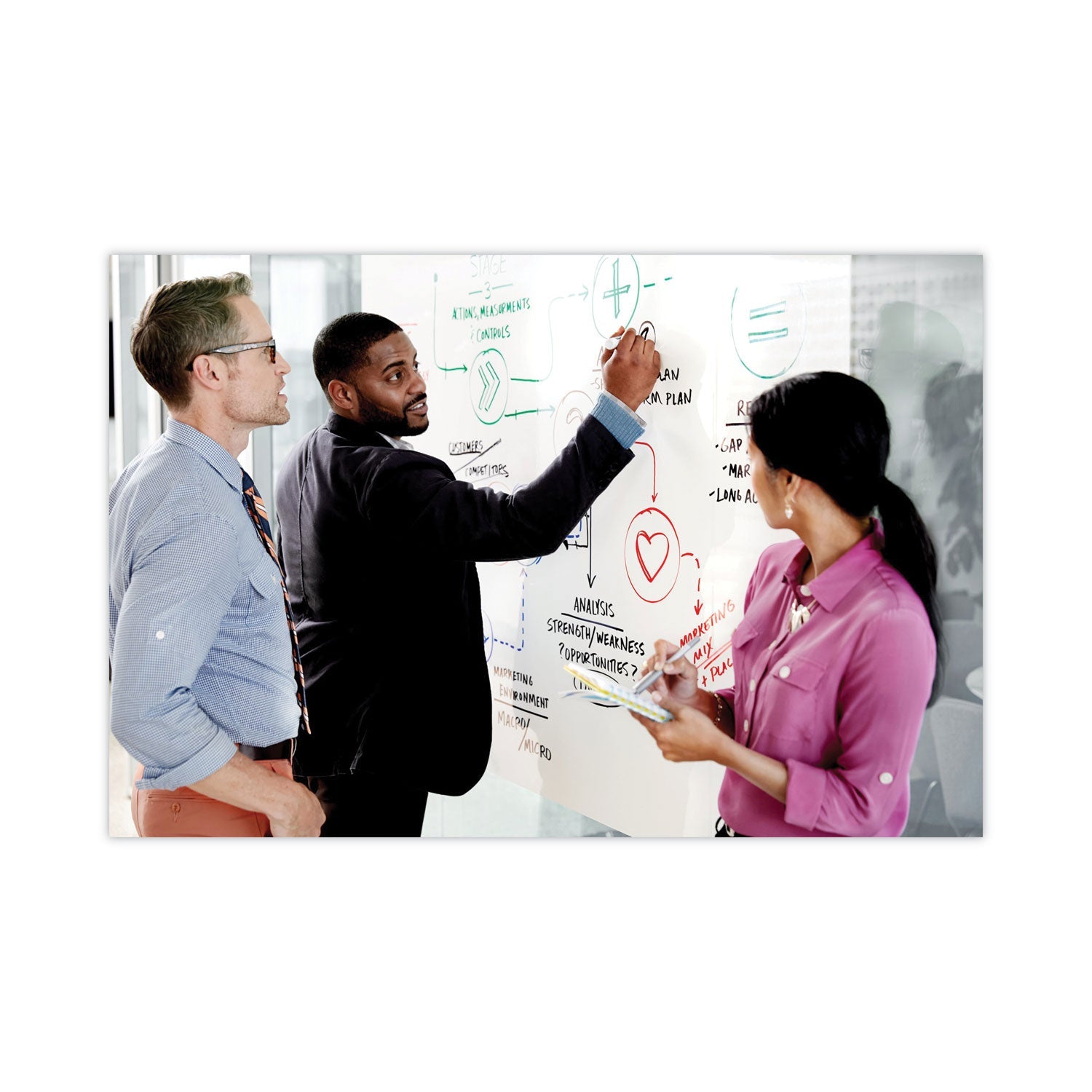 Post-it Dry Erase Surface, 50 ft x 4 ft, White