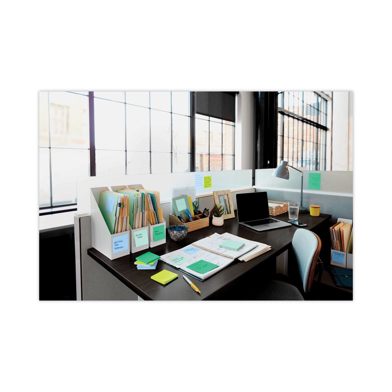 Post-it Recycled Pop-up Notes in Oasis Collection Colors, 3" x 3", 90 Sheets/Pad, 6 Pads/Pack