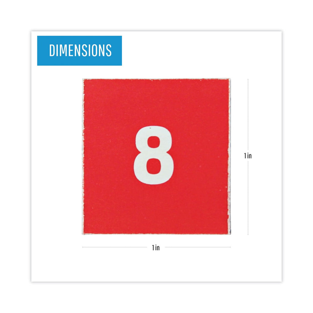 MasterVision Interchangeable Magnetic Board Accessories, Calendar Dates, Red/White, 1" x 1", 31 Pieces