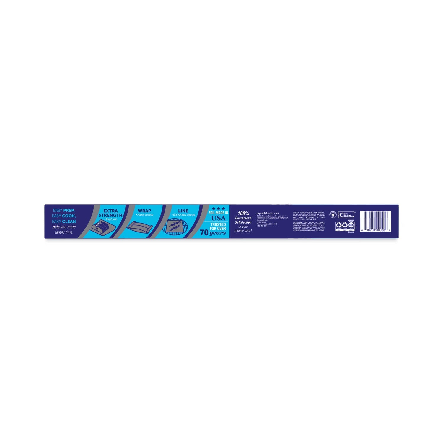 Reynolds Wrap Heavy Duty Aluminum Foil Roll, 18" x 75 ft, Silver
