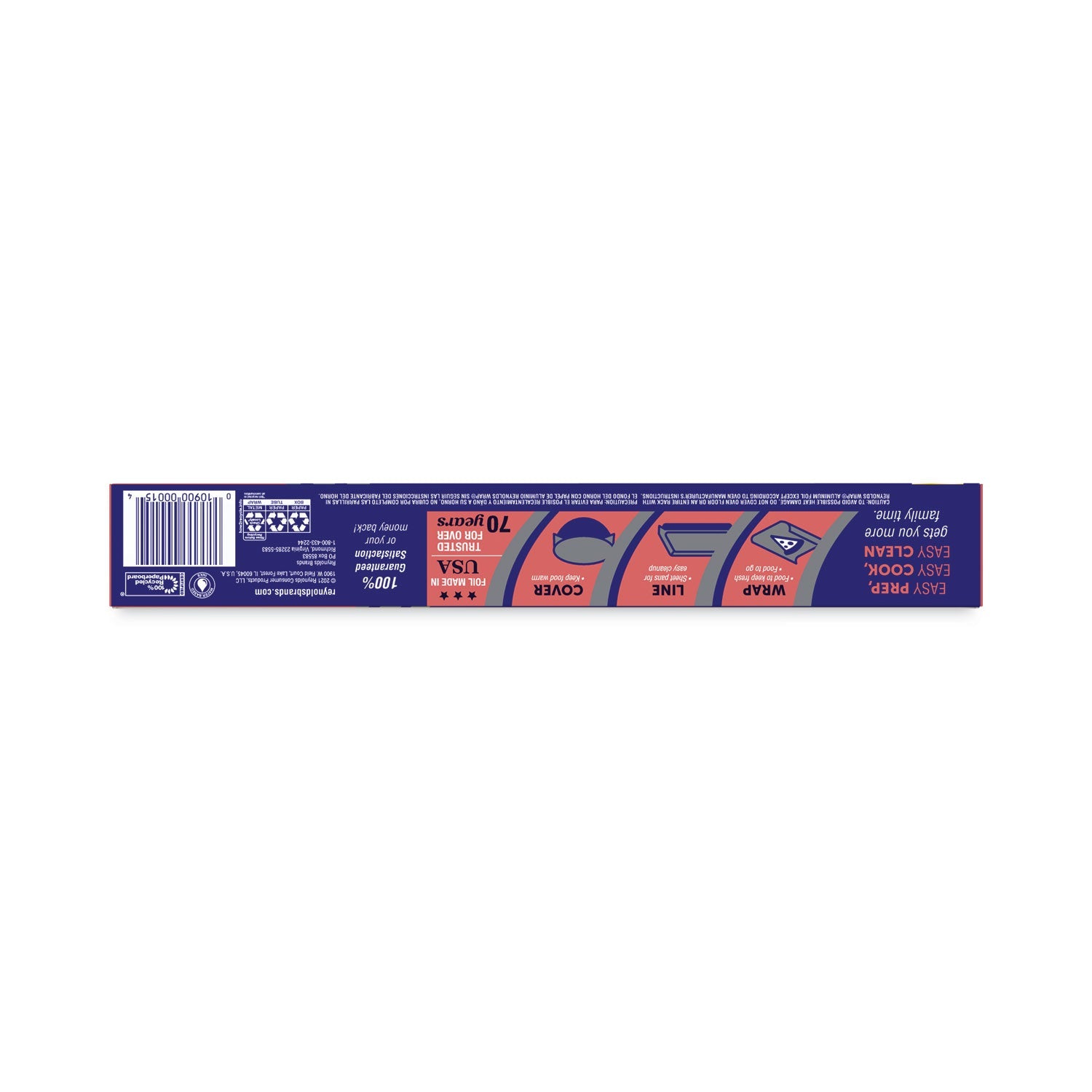 Reynolds Wrap Standard Aluminum Foil Roll, 12" x 75 ft, Silver