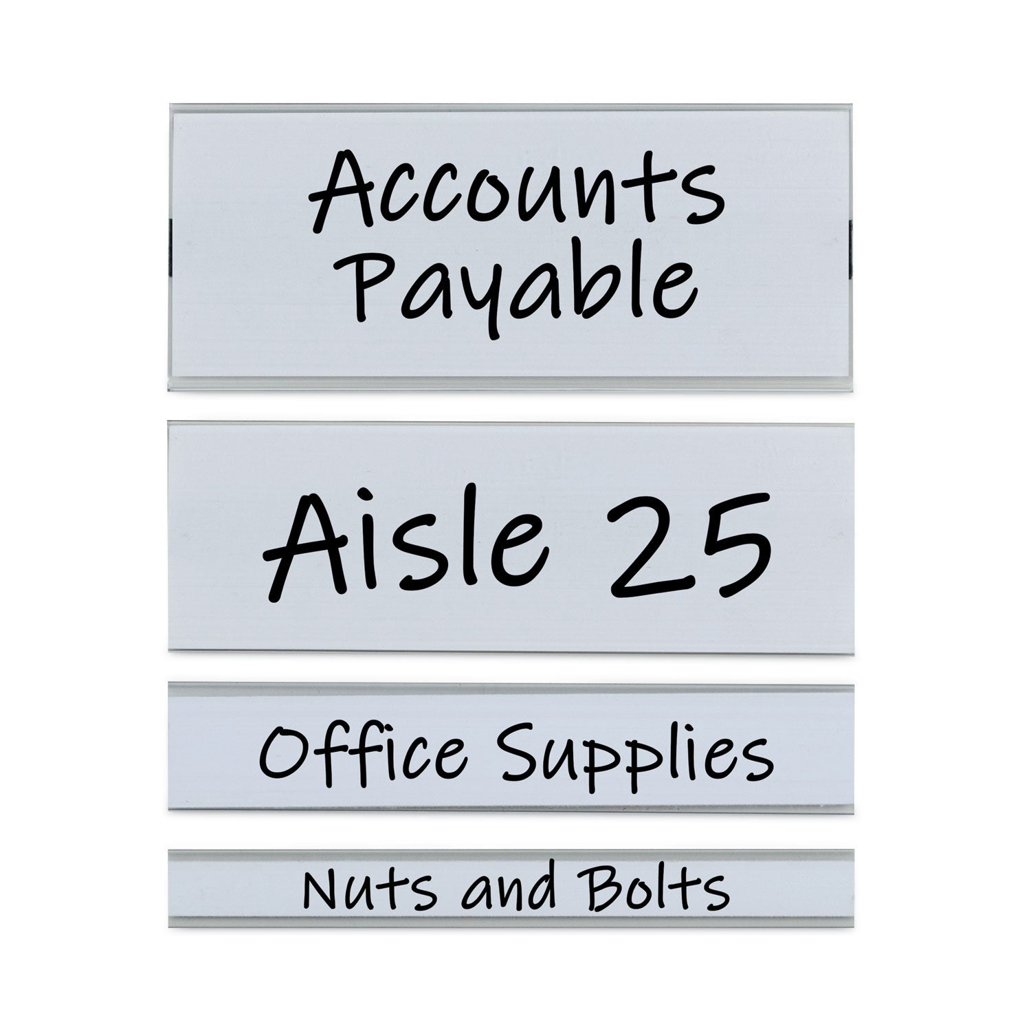 C-Line Clear Magnetic Label Holders, Side Load, 6 x 1, 10/Pack