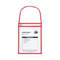 C-Line 1-Pocket Shop Ticket Holder w/Setrap and Red Stitching, 75-Sheet, 9 x 12, 15/Box