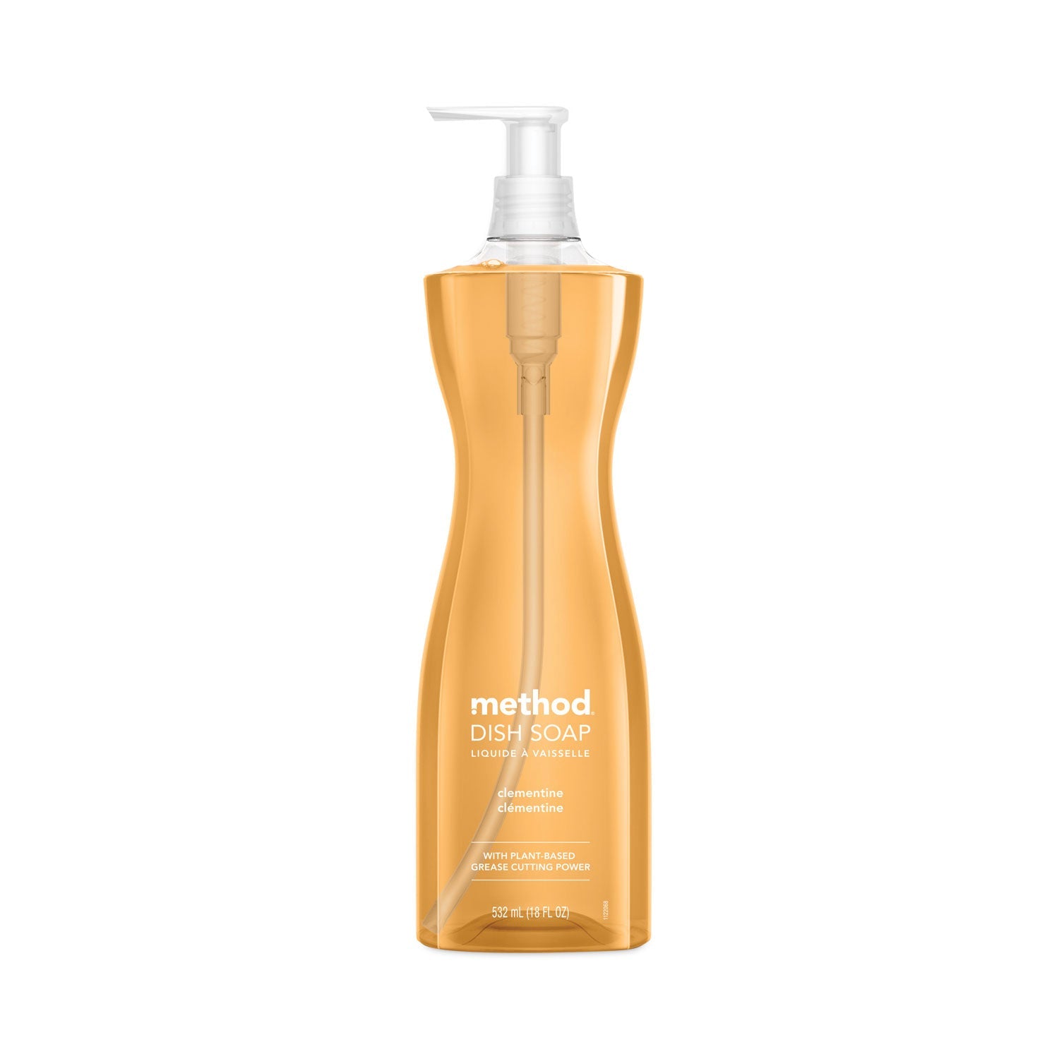 Method Dish Soap, Clementine, 18 oz Pump Bottle, 6/Carton
