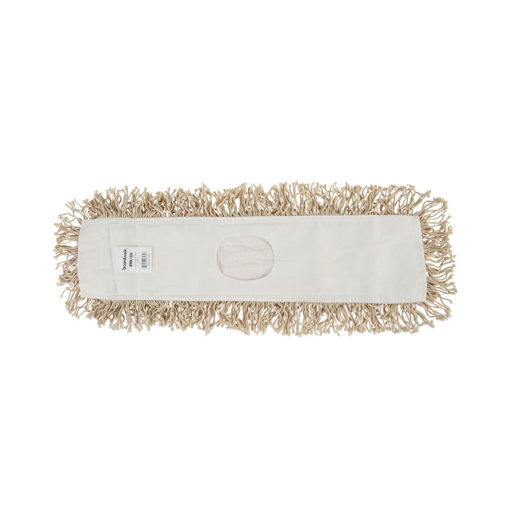Boardwalk Industrial Dust Mop Head, Hygrade Cotton, 24w x 5d, White