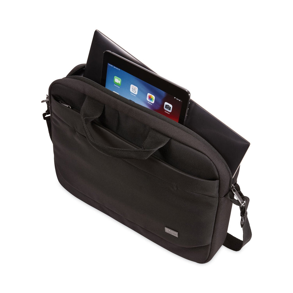 Case Logic Advantage Laptop Attache, Fits Devices Up to 11.6", Polyester, 11.8 x 2.2 x 10.2, Black